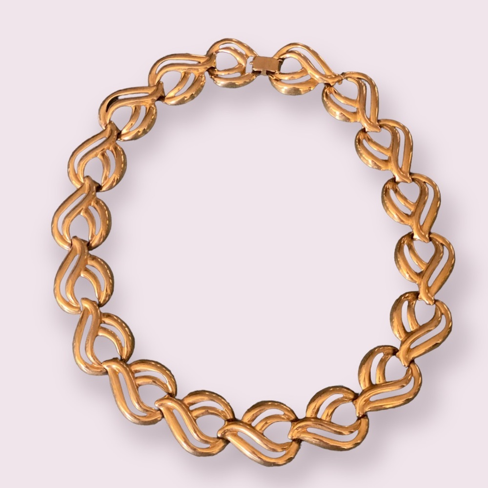 Vintage Gold Tone Statement Necklace